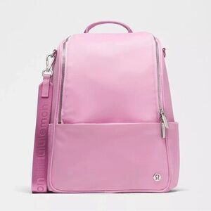 lululemon city essential small backpack pink frosting new